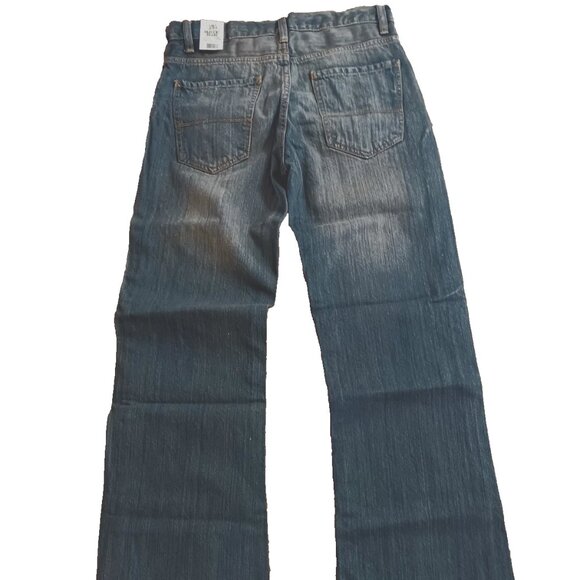 RUSTIC BLUE Brand 18 Boys Bootcut Denim Jeans Vintage Tint Adjustable Waist NWT - Picture 10 of 14